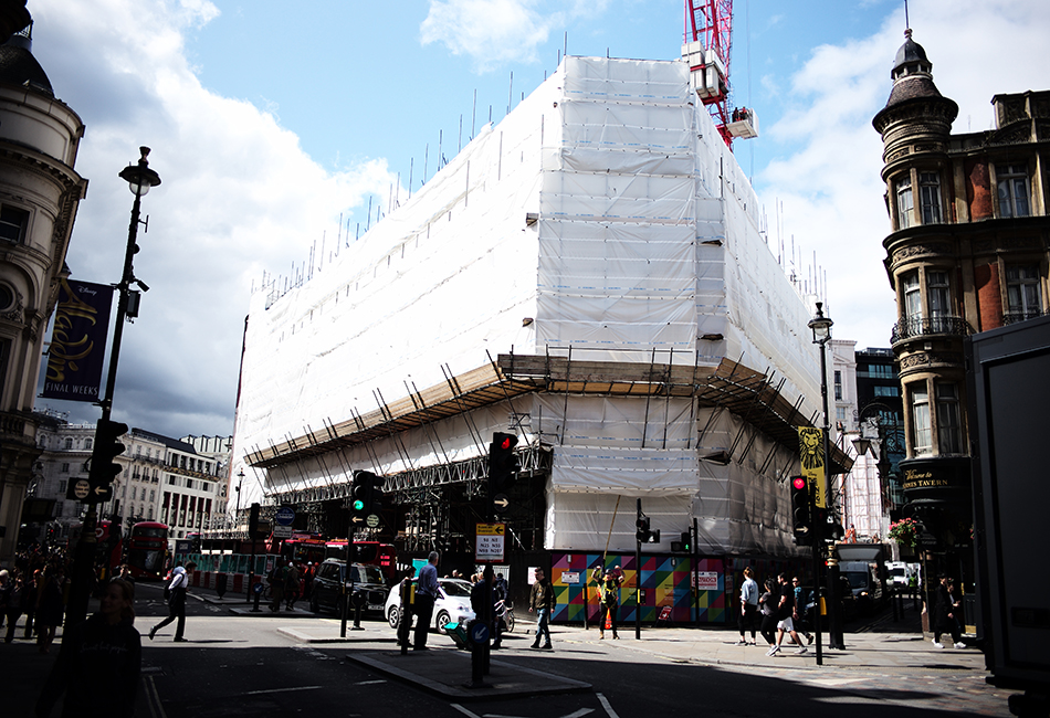 Millcroft Demolition Scaffold Performs in Piccadilly Circus 