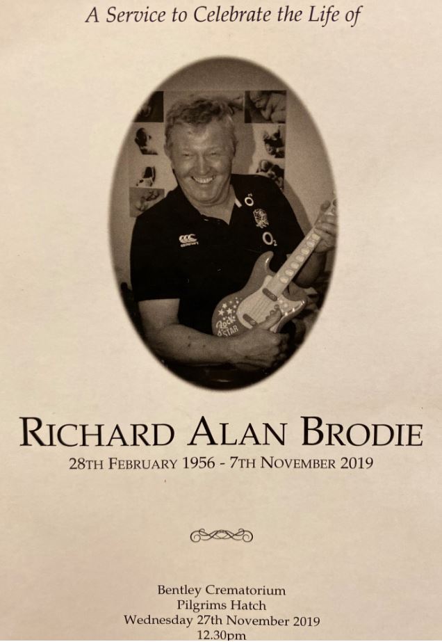 Farewell to Scaffolding ‘Legend’ Richard Brodie